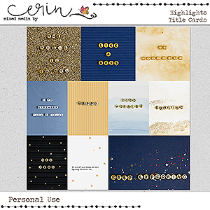 Highlights {Title Cards} by Mixed Media by Erin