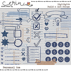 Highlights {List Stamps} by Mixed Media by Erin