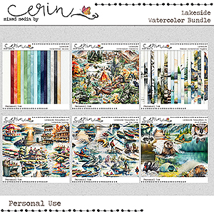 Lakeside: Watercolor Bundle by Mixed Media by Erin