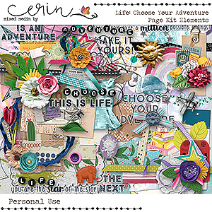 Life: Choose Your Adventure {Kit Elements} by Mixed Media by Erin