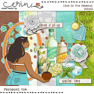 Lime in the Coconut {Mini Kit} by Mixed Media by Erin