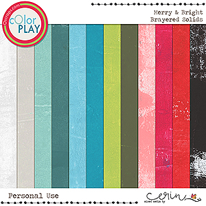Merry & Bright {Brayered Solids} by Mixed Media by Erin