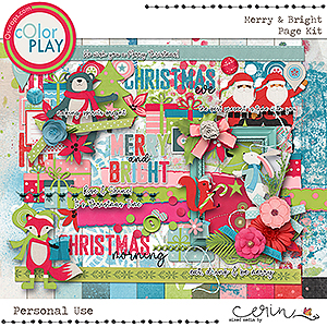 Merry & Bright {Page Kit} by Mixed Media by Erin