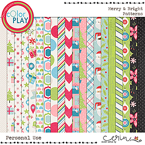 Merry & Bright {Patterns} by Mixed Media by Erin