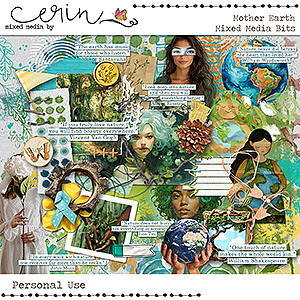 Mother Earth {Mixed Media Bits} by Mixed Media by Erin
