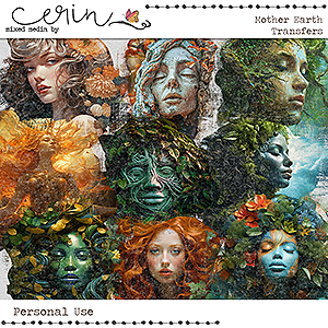 Mother Earth {Transfers} by Mixed Media by Erin