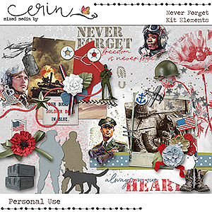 Never Forget {Kit Elements} by Mixed Media by Erin