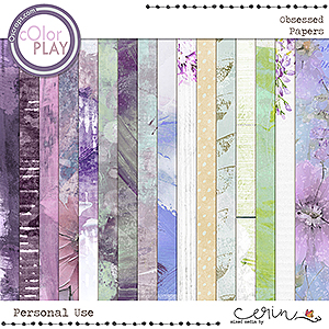 Obsessed {Kit Papers} by Mixed Media by Erin