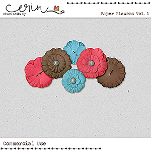 Paper Flowers Vol 1 (CU) by Mixed Media by Erin