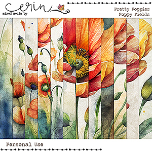 Pretty Poppies {Poppy Fields} by Mixed Media by Erin 