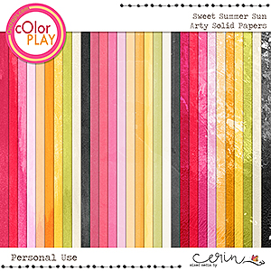 Sweet Summer Sun: Arty Solid Papers by Mixed Media by Erin