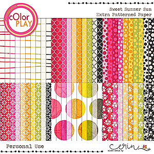 Sweet Summer Sun: Extra Patterned Papers by Mixed Media by Erin