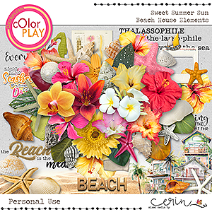 Sweet Summer Sun: Beach House Elements by Mixed Media by Erin