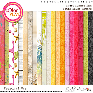 Sweet Summer Sun: Beach House Papers by Mixed Media by Erin
