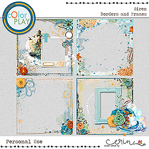 Siren: Borders and Frames by Mixed Media by Erin