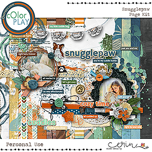 Snugglepaw {Page Kit} by Mixed Media by Erin