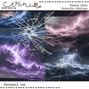 Stormy Skies {Dramatic Overlays} by Mixed Media by Erin