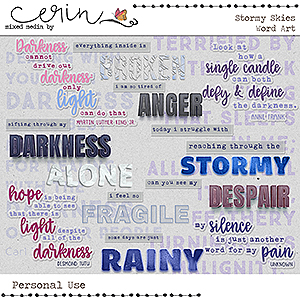 Stormy Skies {Word Art} by Mixed Media by Erin