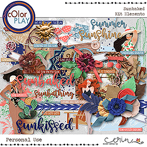 Sunbaked {Kit Elements} by Mixed Media by Erin