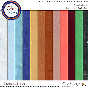 Sunbaked {Painted Solids} by Mixed Media by Erin