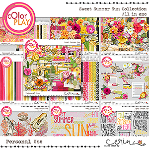 Sweet Summer Sun: {Collection Bundle} by Mixed Media by Erin