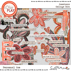 Sweetness: {Collage Bits} by Mixed Media by Erin