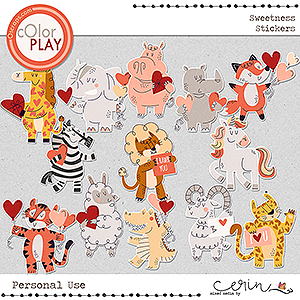 Sweetness: {Stickers} by Mixed Media by Erin