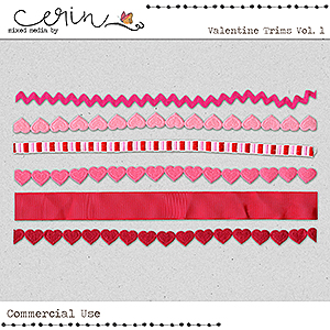 Valentine Trims Vol 1 (CU) by Mixed Media by Erin