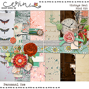 Vintage Soul {Mini Kit} by Mixed Media by Erin