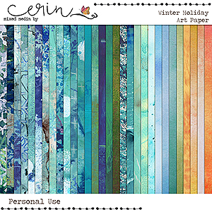 Winter Holiday {Artist Papers} by Mixed Media  by Erin 