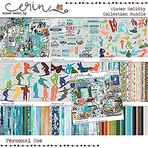 Winter Holiday {Collection Bundle} by Mixed Media  by Erin