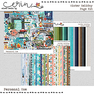 Winter Holiday {Page Kit} by Mixed Media  by Erin