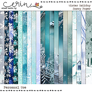 Winter Holiday {Snowy Papers} by Mixed Media  by Erin