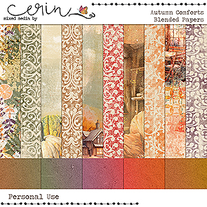 Autumn Comforts: Blended Papers by Mixed Media by Erin