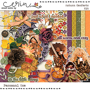 Autumn Comforts: Page Kit by Mixed Media by Erin