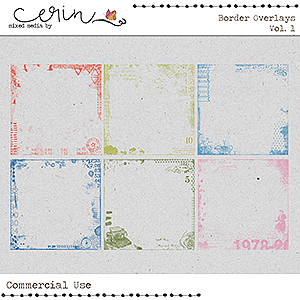 Border Overlays Vol 1 (CU) by Mixed Media by Erin 