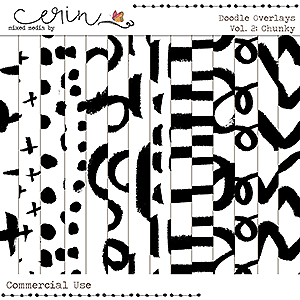 Doodle Overlays Vol 2: Chunky (CU) by Mixed Media by Erin