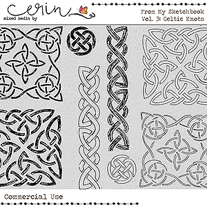 From My Sketchbook Vol 3: Celtic Knots (CU) by Mixed Media by Erin