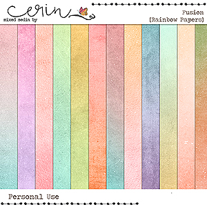 Fusion {Rainbow Papers} by Mixed Media by Erin