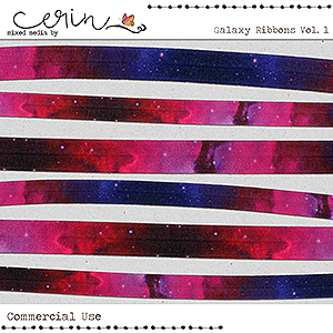 Galaxy Ribbons Vol 1 (CU) by Mixed Media by Erin