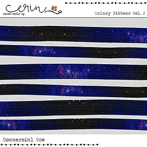 Galaxy Ribbons Vol 2 (CU) by Mixed Media by Erin
