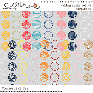 Making Marks Vol 1: Circles 1 (CU) Name by Mixed Media by Erin
