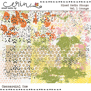 Grunge Stamps Vol 1 (CU) by Mixed Media by Erin