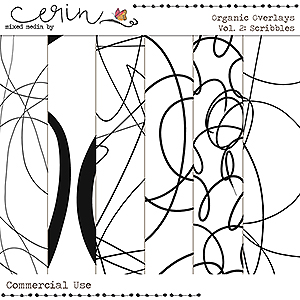 Organic Overlays Vol 2: Scribbles (CU) by Mixed Media by Erin