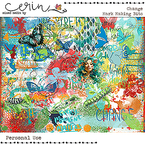 Change {Mark Making Bits} by Mixed Media by Erin