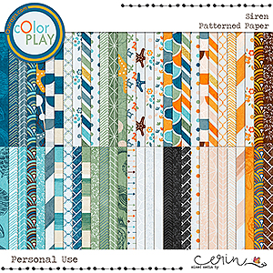Siren: Patterned Papers by Mixed Media by Erin