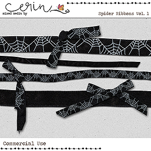 Spider Ribbons Vol 1 (CU) Name by Mixed Media by Erin