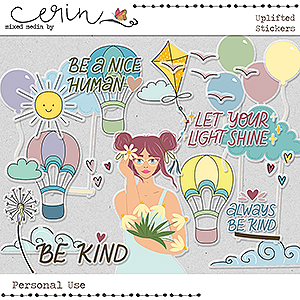 Uplifted {Stickers} by Mixed Media by Erin