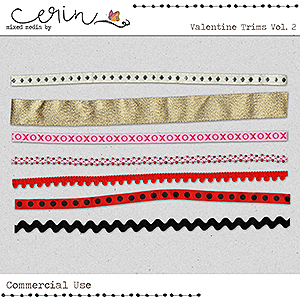 Valentine Trims Vol 2 (CU) by Mixed Media by Erin 