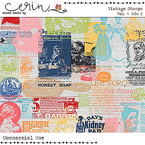 Vintage Stamps Vol 4 Ads 2 (CU) Name by Mixed Media by Erin 